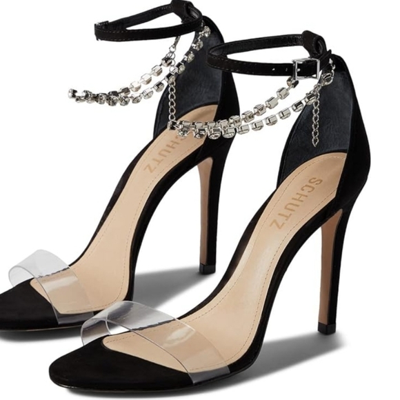 SCHUTZ Shoes - NWOB Schutz Black Lah Rhinestone Embellished Heel Sz 10